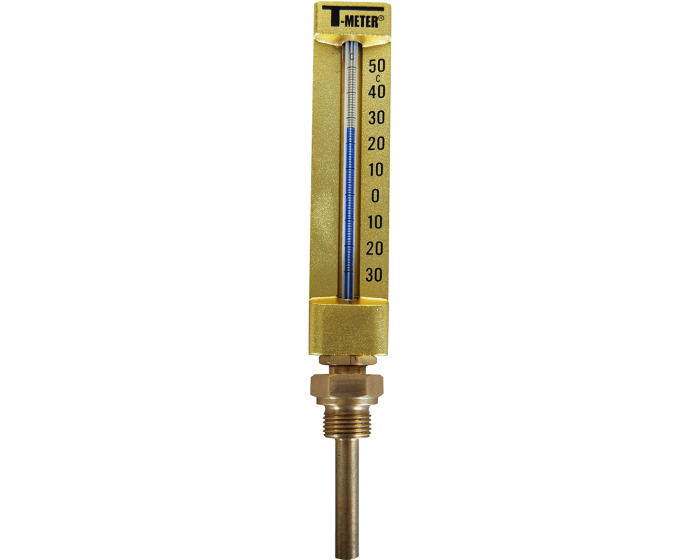 Aluminium thermometer 1672 straight H150mm L100mm 0°C/+120°C 1/2''